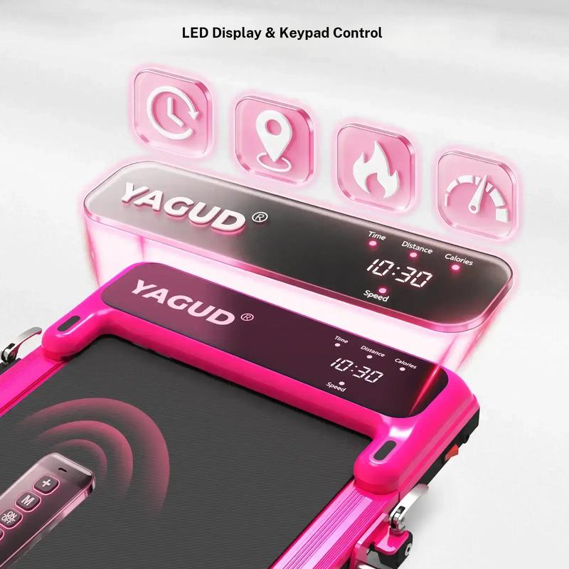 YAGUD Smart Foldable Treadmill - Compact Home Fitness with LED Display & Smart Control