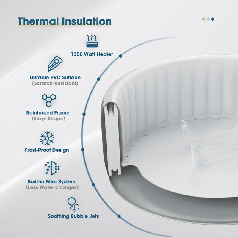 RELXTIME Premium Inflatable Hot Tub