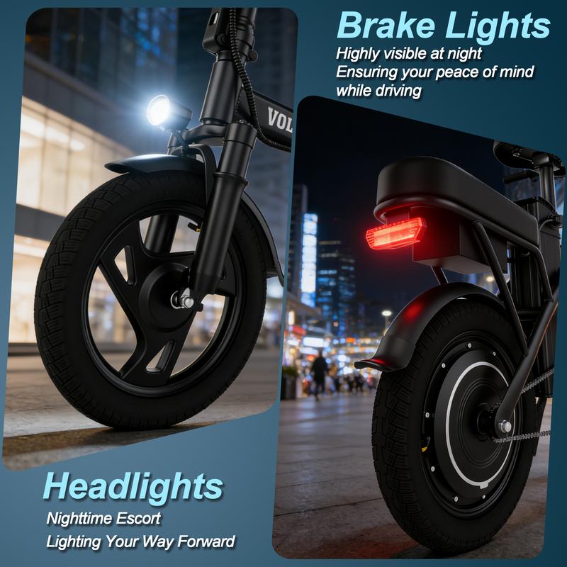 VOLTVOGUE Compact Folding E-Bike - Ultimate Urban Mobility & Comfort