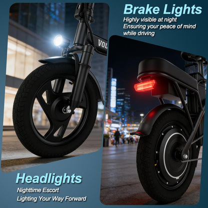 VOLTVOGUE Compact Folding E-Bike - Ultimate Urban Mobility & Comfort